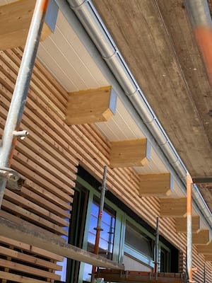 ÖSW Detail Dachunterschlag Nordfassade